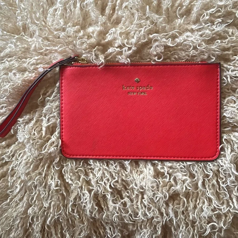 Kate Spade ORANGE MEDIUM ZIP WRISTLET